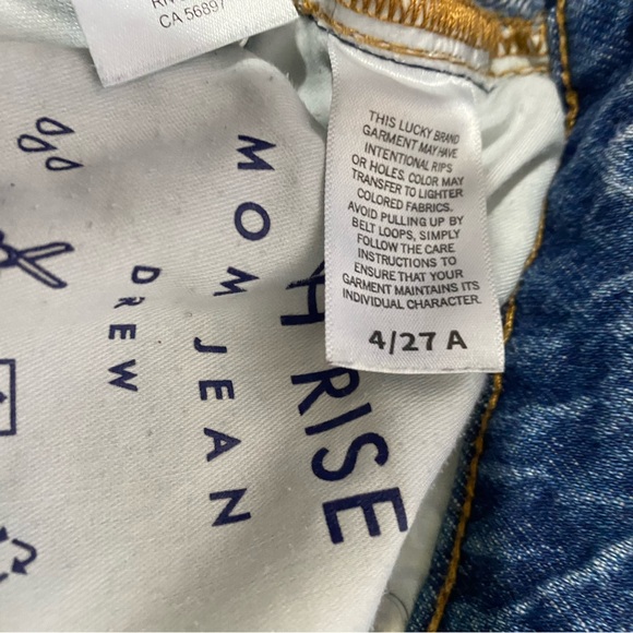 Lucky Brand Cropped High Rise Mom Jeans - Picture 12 of 14